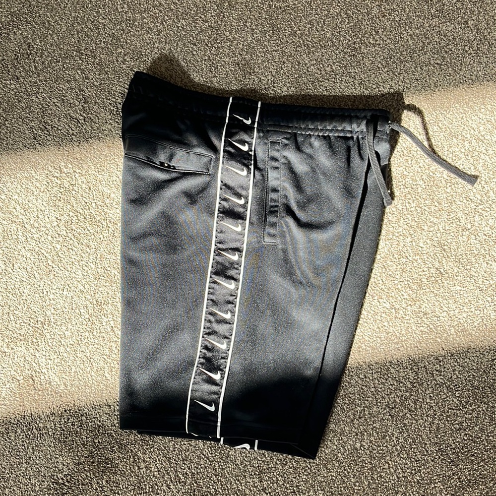 Nike Polyester Tapered Short Black & Grey